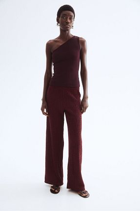 شلوار زرشکی زنانه پلی استر H&M - کد 927648394