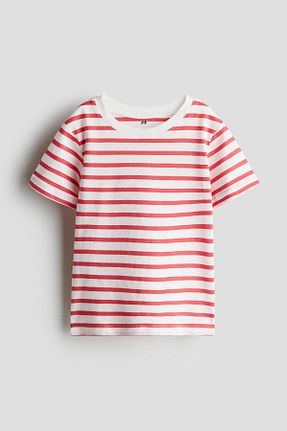 تیشرت سفید بچه گانه یقه دوچرخه H&M - کد 927648956