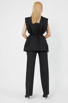 ست بالاتنه و پائین تنه مشکی زنانه بافتنی AFEMMODA - کد 905367431