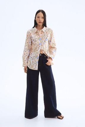 پیراهن بژ زنانه رگولار H&M - کد 927650619