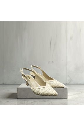 کفش مجلسی بژ زنانه پارچه ای Escarpinshoes - کد 922779030