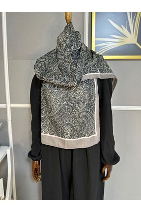 شال طوسی زنانه پنبه ای MACMODA - کد 927645023