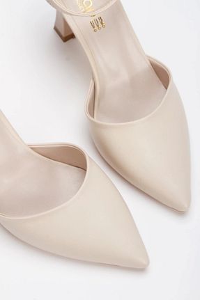 کفش پاشنه بلند کلاسیک بژ زنانه برنز Satenora - کد 927659063