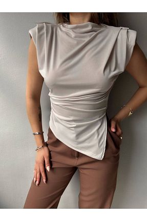 بلوز بژ زنانه ساده Selim OZ - کد 927661438