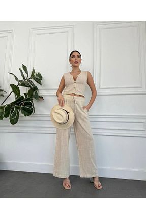شلوار زنانه Keten Görünümlü MODA - کد 927662759