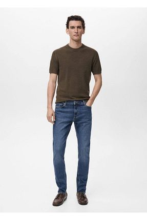 شلوار جین آبی مردانه رگولار MANGO Man - کد 884967149