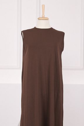 لباس حجاب قهوه ای زنانه رگولار İmajButik - کد 927681013