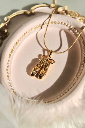 گردنبند جواهر زرد زنانه استیل ضد زنگ Harlofia Jewelry - کد 927685192