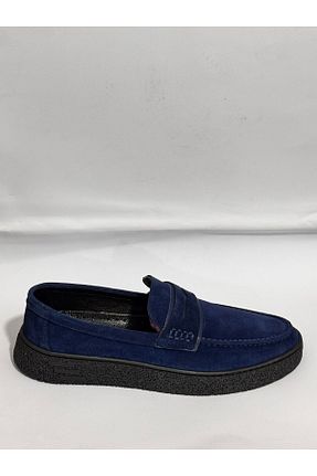 کفش لوفر سرمه ای مردانه نبوک Greyybull Shoes - کد 927682016