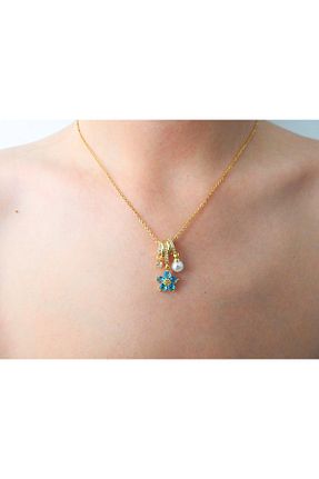 گردنبند استیل ( فولاد ) آبی زنانه استیل (فولاد) YS COLLECTION - کد 926216628