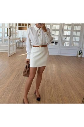 دامن سفید زنانه پارچه nidistore - کد 926959661