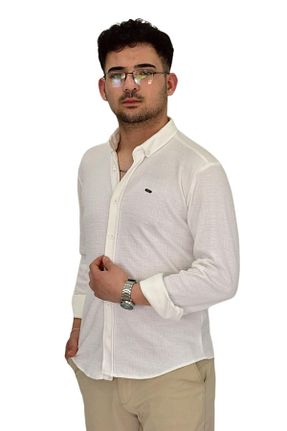 پیراهن سفید مردانه اسلیم فیت BAGLAN - کد 927704433