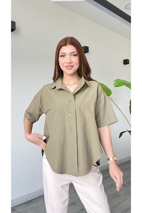 پیراهن خاکی زنانه اورسایز modadagiyim - کد 927695842