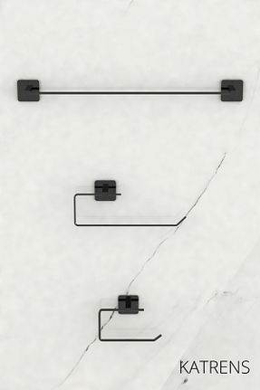 پایه دستمال توالت مشکی فلزی Katrens - کد 927695803