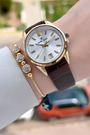ساعت مچی قهوه ای زنانه 31-34 میلی متر Daniel Klein - کد 926904053