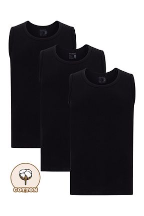 رکابی اسپرت مشکی مردانه پنبه - الاستین BRAINWEAR - کد 924479727