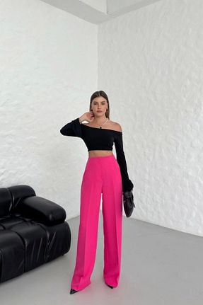 شلوار صورتی زنانه فاق بلند MODA - کد 927520572