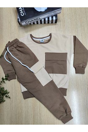 ست کرمکن اسپرت قهوه ای بچه گانه پنبه ای MGD - کد 927779753
