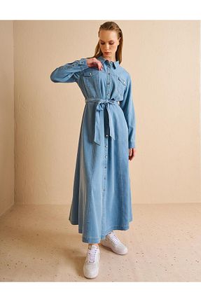 لباس حجاب آبی رگولار Kayra - کد 927715703