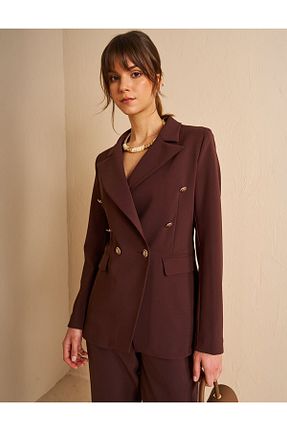 کت حجاب قهوه ای زنانه رگولار Kayra - کد 927715784