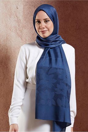 شال سرمه ای زنانه پلی استر Alvina - کد 886962319