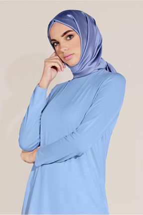تونیک حجاب آبی زنانه مخلوط ویسکون Alvina - کد 872832416