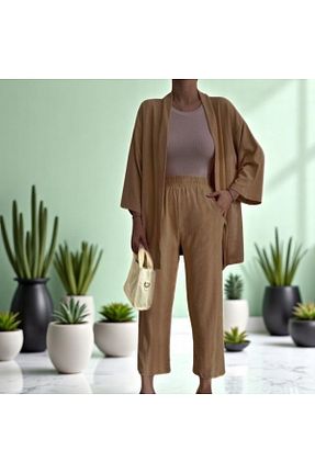 کیمونو و کافتان بژ زنانه پنبه پلی استر fh fashionhere - کد 925134232
