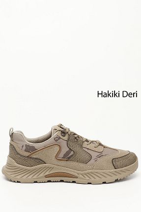 کفش اسنیکر بژ مردانه چرم اصل GÖNDERİ(R) - کد 869155208