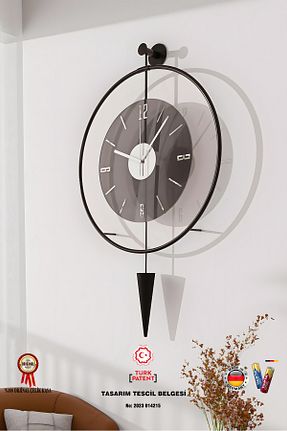 ساعت دیواری طوسی 37 * 84 MetaQuartz Aksesuar - کد 813998518