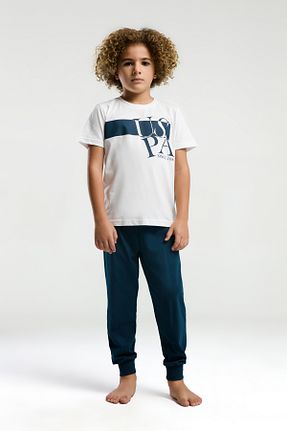 ست لباس راحتی سفید بچه گانه ساده U.S. Polo Assn. - کد 927787932