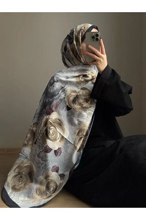 شال مشکی زنانه پنبه ای Qalortex Scarf - کد 927783668