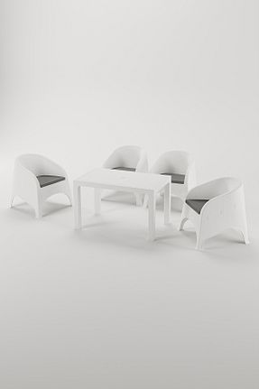 ست باغچه سفید پلاستیک Çavdar Group - کد 926944591