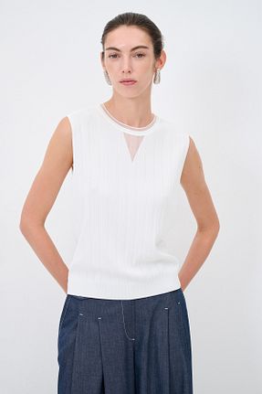 بلوز سفید زنانه ساده adL - کد 927782892