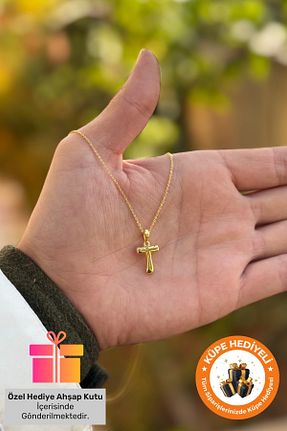 گردنبند نقره طلائی زنانه 925 عیار Lucente Jewellery - کد 807553309