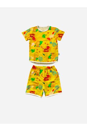 ست لباس راحتی زرد بچه گانه چاپی KidZee - کد 927798117