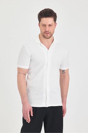 پیراهن نباتی مردانه یقه پیراهنی macharel jeans - کد 927797993