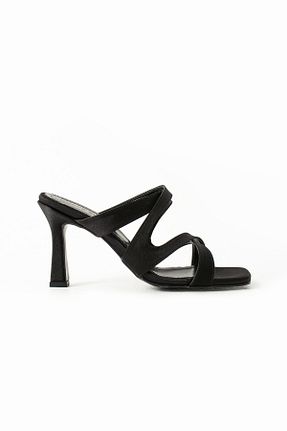 دمپائی مشکی زنانه پاشنه نازک Gökçe Shoes - کد 927793625