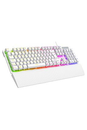 کیبورد گیمر سفید Rampage - کد 927792251