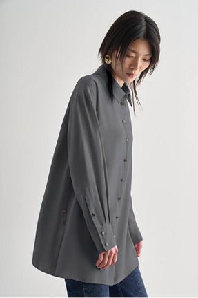 تونیک طوسی زنانه بافتنی Mizalle - کد 927792622