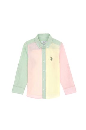 پیراهن سبز بچه گانه رگولار U.S. Polo Assn. - کد 927792352