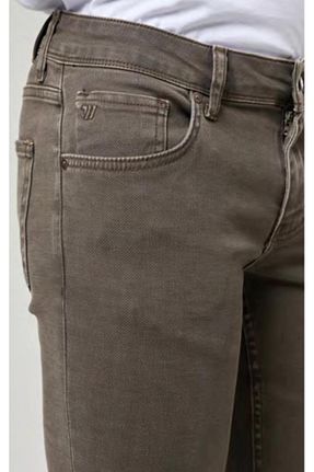 شلوار جین قهوه ای مردانه پاچه تنگ Twister Jeans - کد 927797584