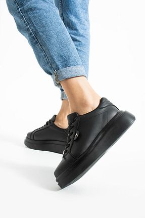 کفش اسنیکر مشکی زنانه بند دار Gökçe Shoes - کد 927797462