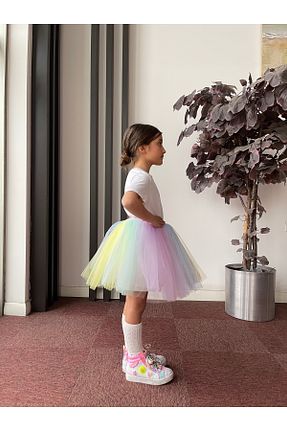 دامن رنگی بچه گانه ساده İPEKACOUTURE - کد 927800634