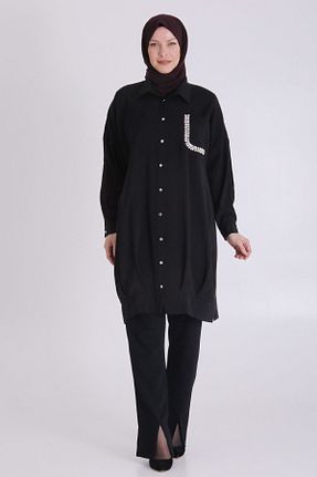 تونیک حجاب مشکی زنانه بافتنی Veka - کد 927806094