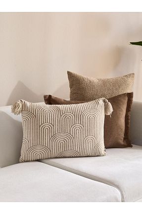 کوسن و روکش کوسن قهوه ای پلی استر Vanilla Home - کد 928109791