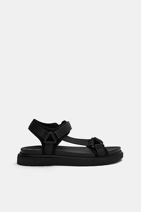 صندل مشکی مردانه پاشنه تخت Pull & Bear - کد 927808356