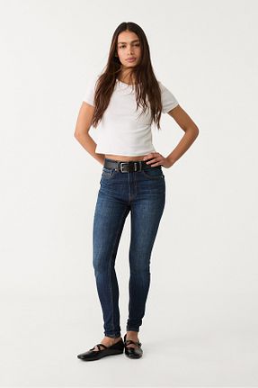 شلوار جین آبی زنانه رگولار Stradivarius - کد 844797487