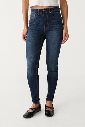 شلوار جین آبی زنانه رگولار Stradivarius - کد 844797487