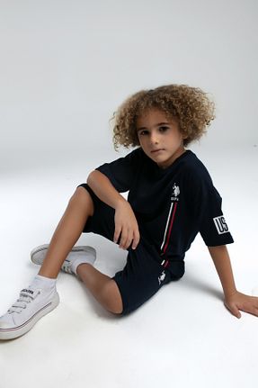 ست لباس راحتی سرمه ای بچه گانه ساده U.S. Polo Assn. - کد 927810898