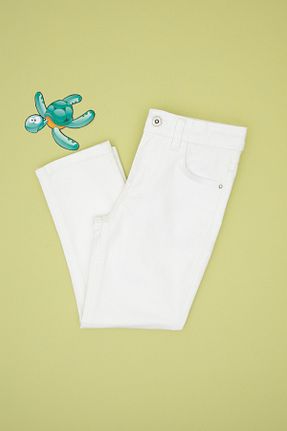 شلوار جین سفید بچه گانه پاچه ساده U.S. Polo Assn. - کد 927812848